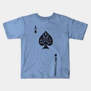 Ace Spades Spade Playing Card Game Kids T-Shirt